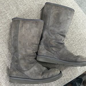 Ugg boots.  Gray tall (to calf)